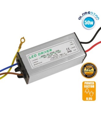 Μετασχηματιστής Προβολέα LED 50W IN 230V OUT 1500mA DC 0.95PF GloboStar 47855